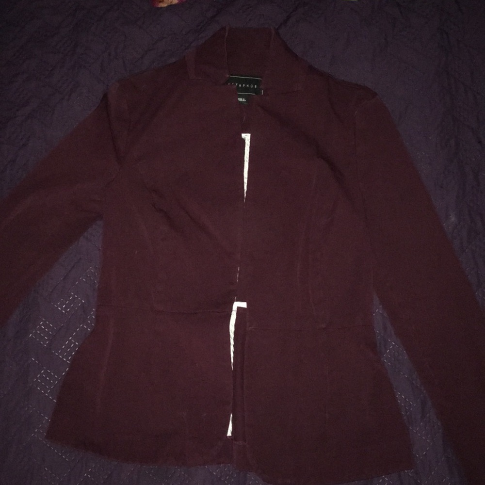 Burgundy blazer
